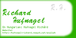 richard hufnagel business card